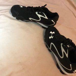 Athletic under armor shoes for sports.